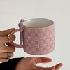 1PC Cup Souvenir Ceramic Gift Three-dimensional Offices Thick Home Elegant Durable Bow Practical