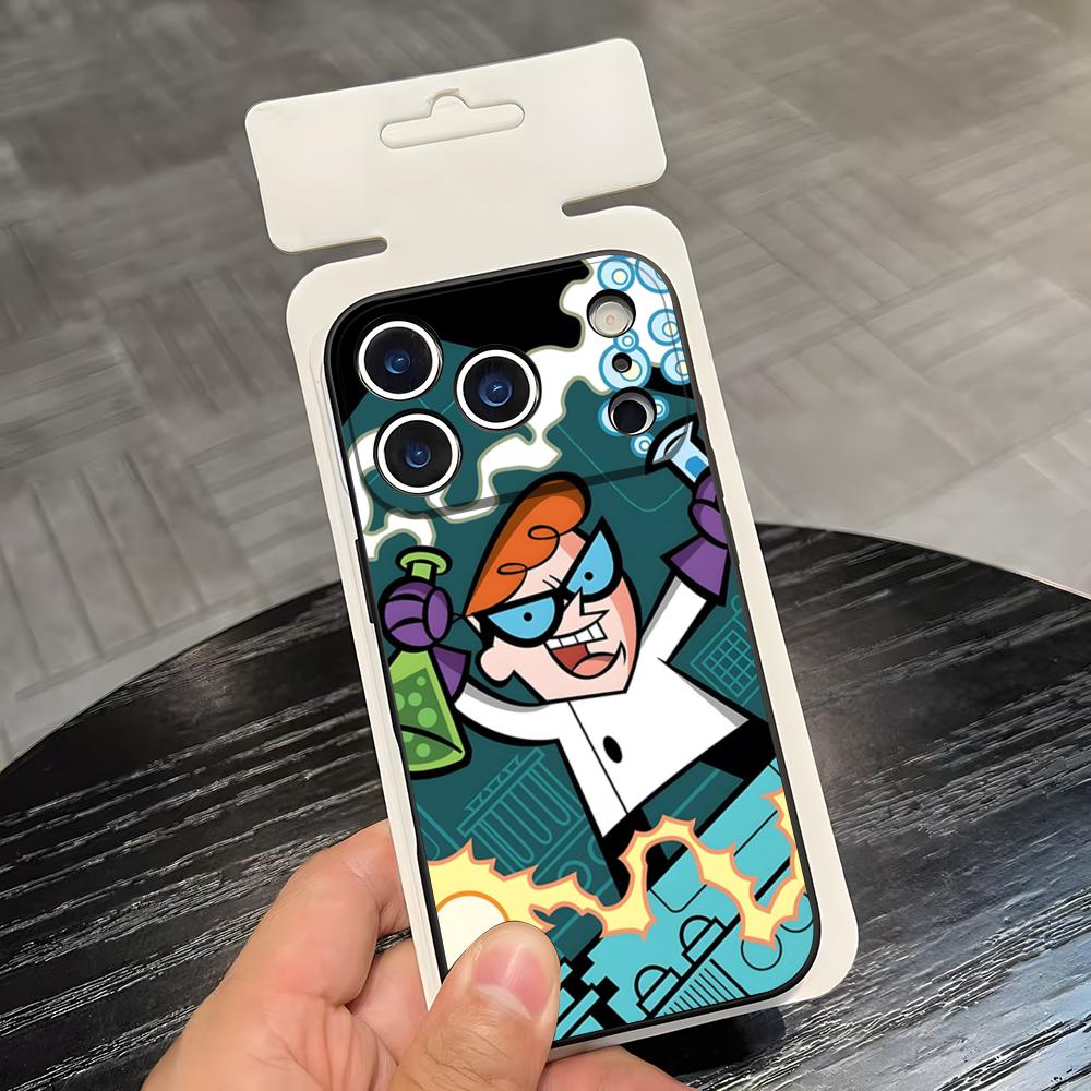 Cartoon D-Dexters L-Laboratory Phone Case For IPhone 17 Air 16 E Pro Max 15 14 13 Mini 12 Pro 11 Max Plus Black Soft Shell