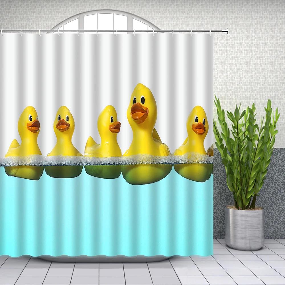 

Funny Bathing Pig Duck Shower Curtain Cartoon Animals Alpaca Dinosaur Children Bathroom Decor Fabric Bath Curtains With Hooks W60H190(CM)-1 Pcs