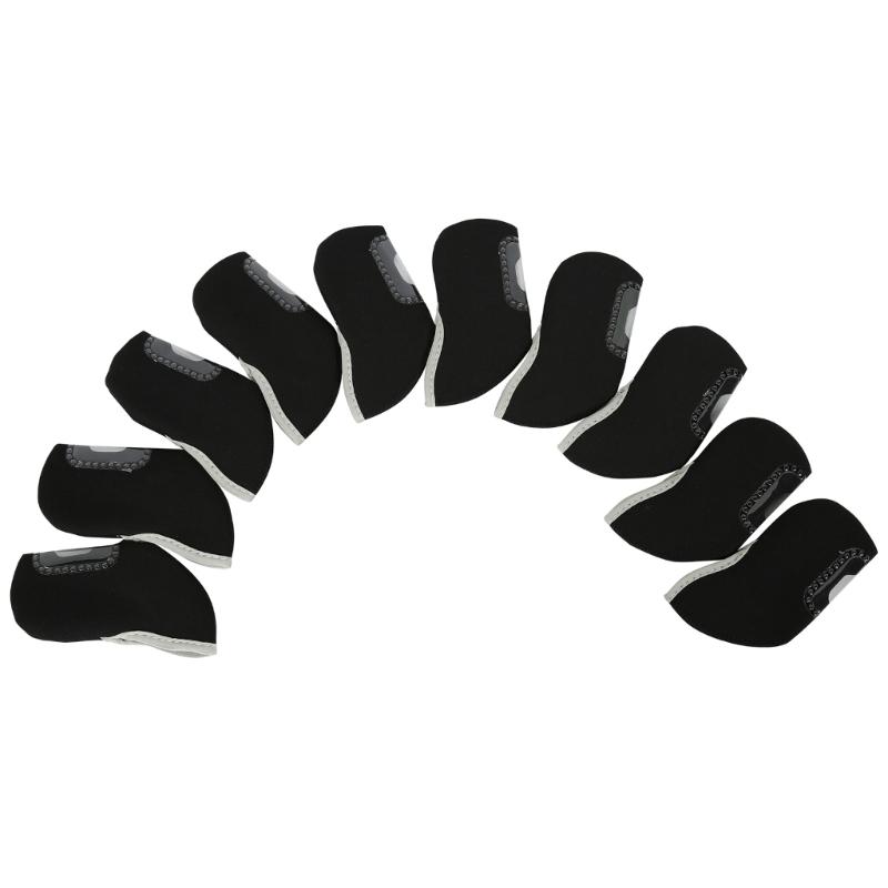 10Pcs Neoprene Golf Iron Head Covers Golf Wedge Covers Iron Putter Headcovers