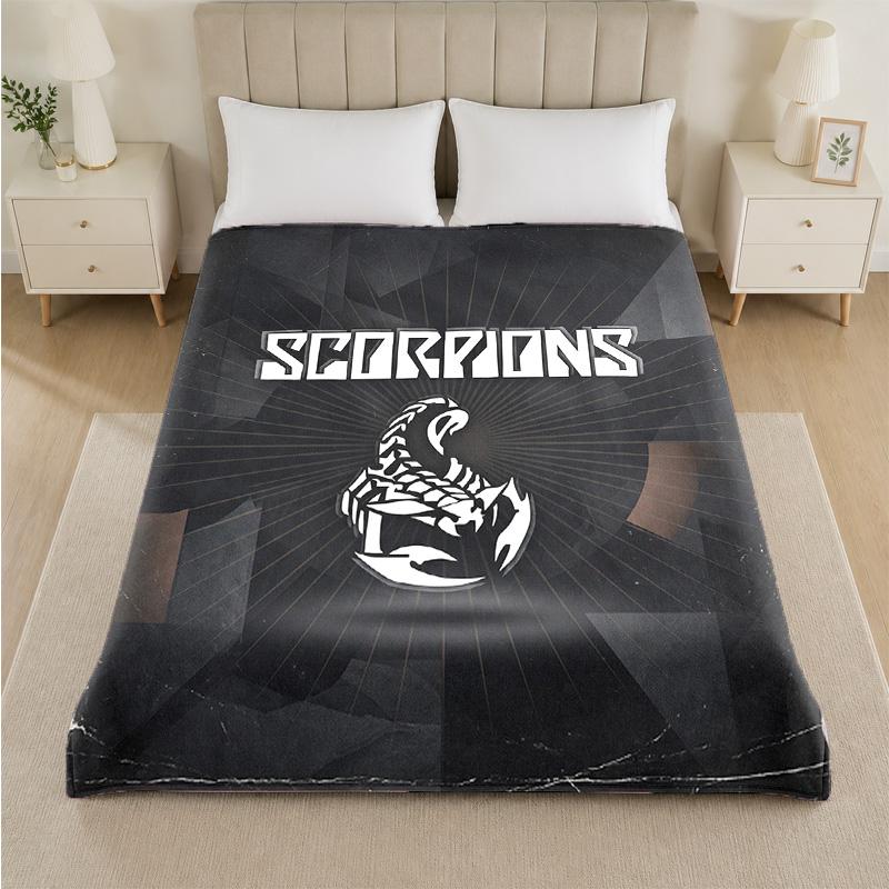Scorpions Print Flannel Blanket Cozy Lightweight Plush Throw Blanket For Bed Sofa Household Use