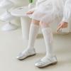 Child Girls' Cotton Long Socks Spring Summer Sweet Bow Princess Calf Socks for Kids Korean Knee High Baby Elegant Sock 1-12Years