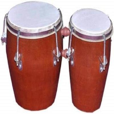 Bongo de Madeira Feito à Mão em Duas Peças02(Castanho)