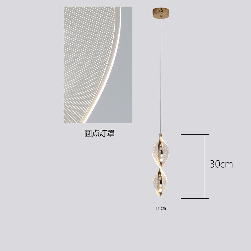 

Скандинавская светодиодная подвесная лампа для внутреннего освещения, настенные светильники, гостиное освещение, спальня, кабинет, украшение дома, прикроватные акриловые светодиодные подвесные светильники 3 Light Color