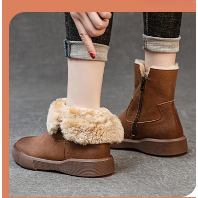 Women's Thickened Snow Boots Thick-soled Low-top Women's Boots Versatile Women's Shoes