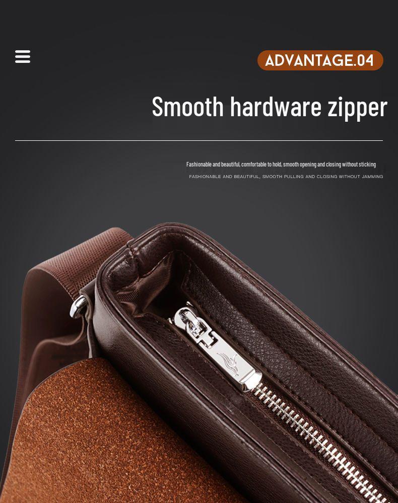 Men's High-End Vertical Crossbody Business Bag - Large Capacity Casual Messenger Briefcase