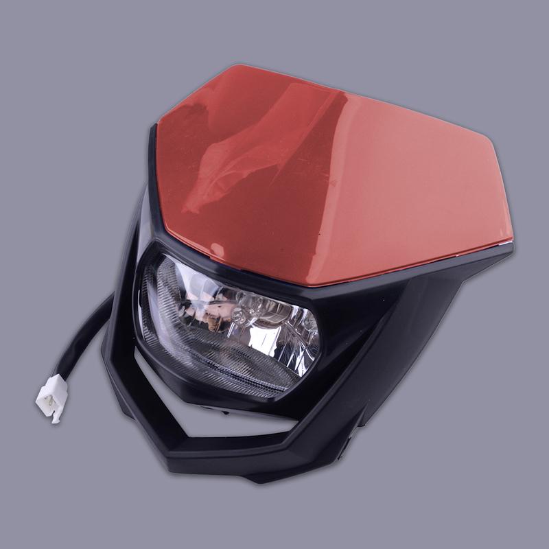 Red Motorcycle Dirt Bike Front Headlight Headlamp With Fairing H4 12V