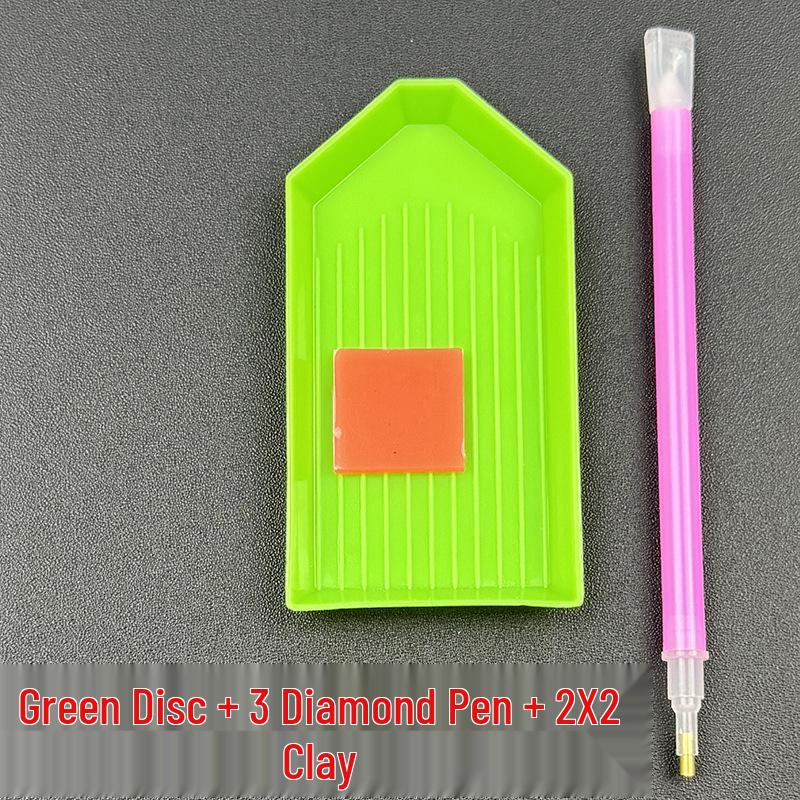 DIY-Diamant-Malerei-Werkzeugset: Punktierplatte, Ton & Aufkleber-Set für Kreuzstich-Basteln