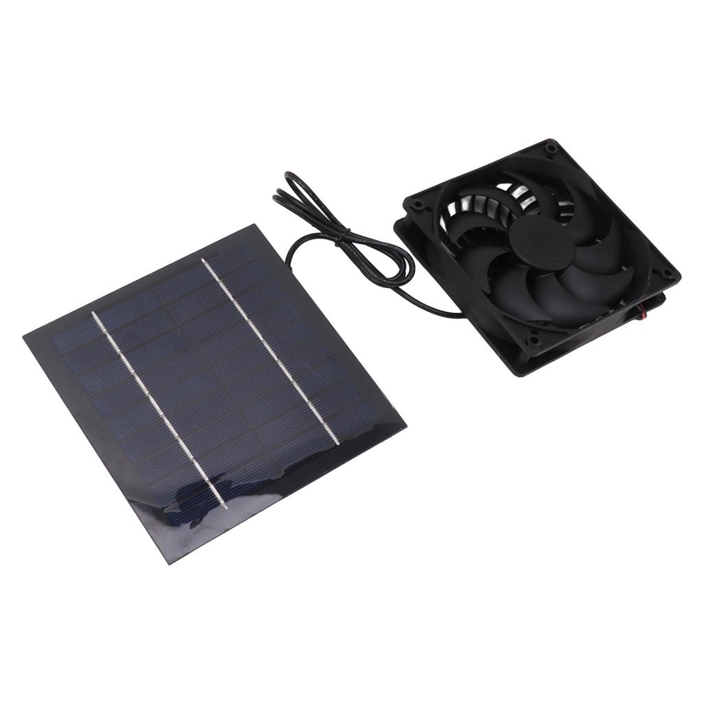 10W Solarpanel-Ventilator-Kit, solarbetriebener Ventilator für kleine Gewächshäuser, Hundehütten, Schuppen, Belüftung
