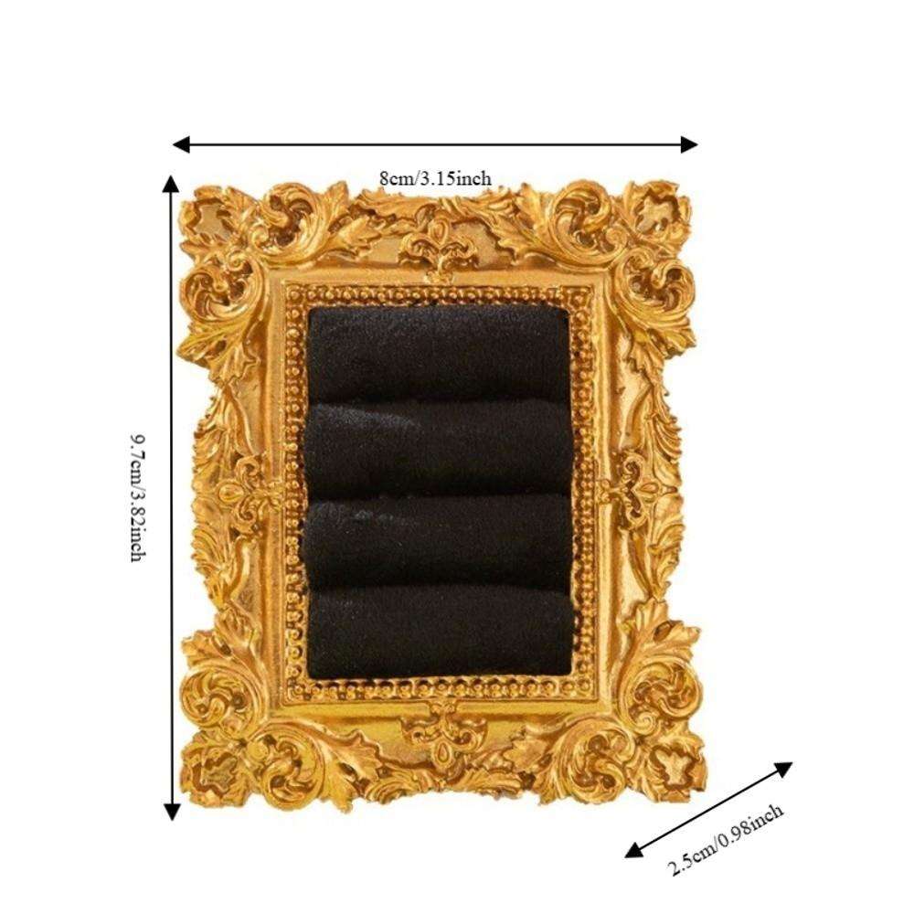 Resin Frame Jewelry Display Stand Velvet Ring Display Stand Photo Frame Earring Holder Daily