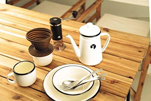 Czajnik do kawy emaliowany Captain Stag, 1,1 l, Biały, UH-524