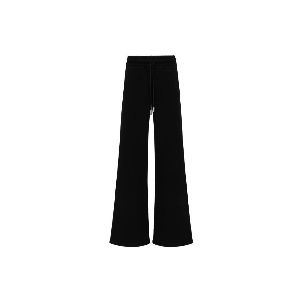 

Off-White Solid Color Lace-Up Wide-Leg Casual Pants Loose Fit Women bottoms Black OWCH022S24FLE0021010 S