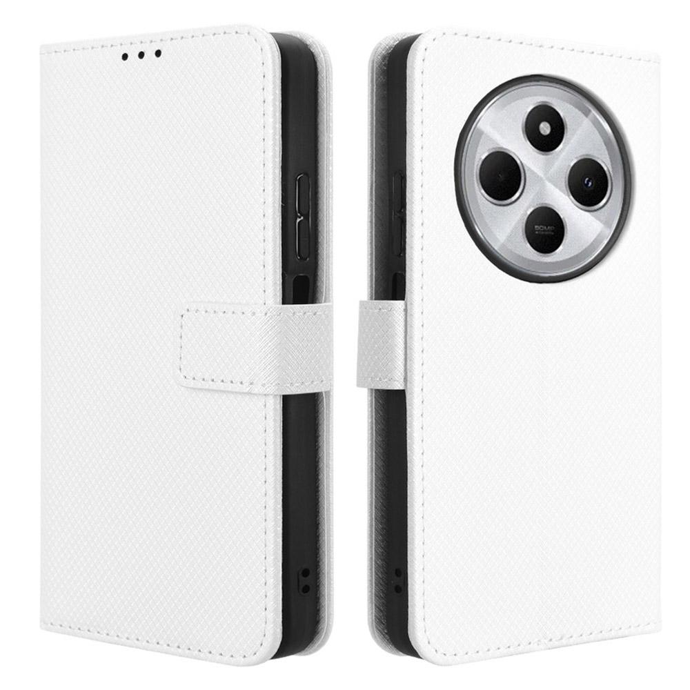 For Xiaomi Poco C75 4G/Redmi 14R 5G/14C 4G/A4 5G Case PU Leather Diamond Texture Wallet Phone Cover