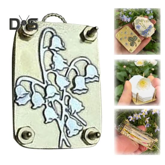 Mini Metall Blomsterpress Form DIY Torkade Blommor Växter Tillverkning Pressverktyg Blomsterpress Konstbräda Barn Vuxna Nybörjare Blomsterhantverk Älskare Gåva