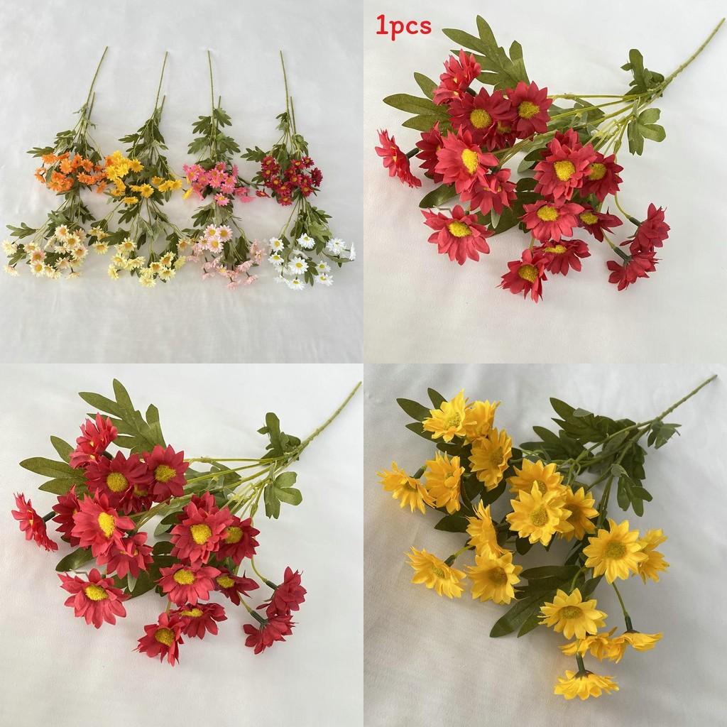 Silk Polish Chamomile 2 Fake Flowers For Wedding Props Home Styling Photography