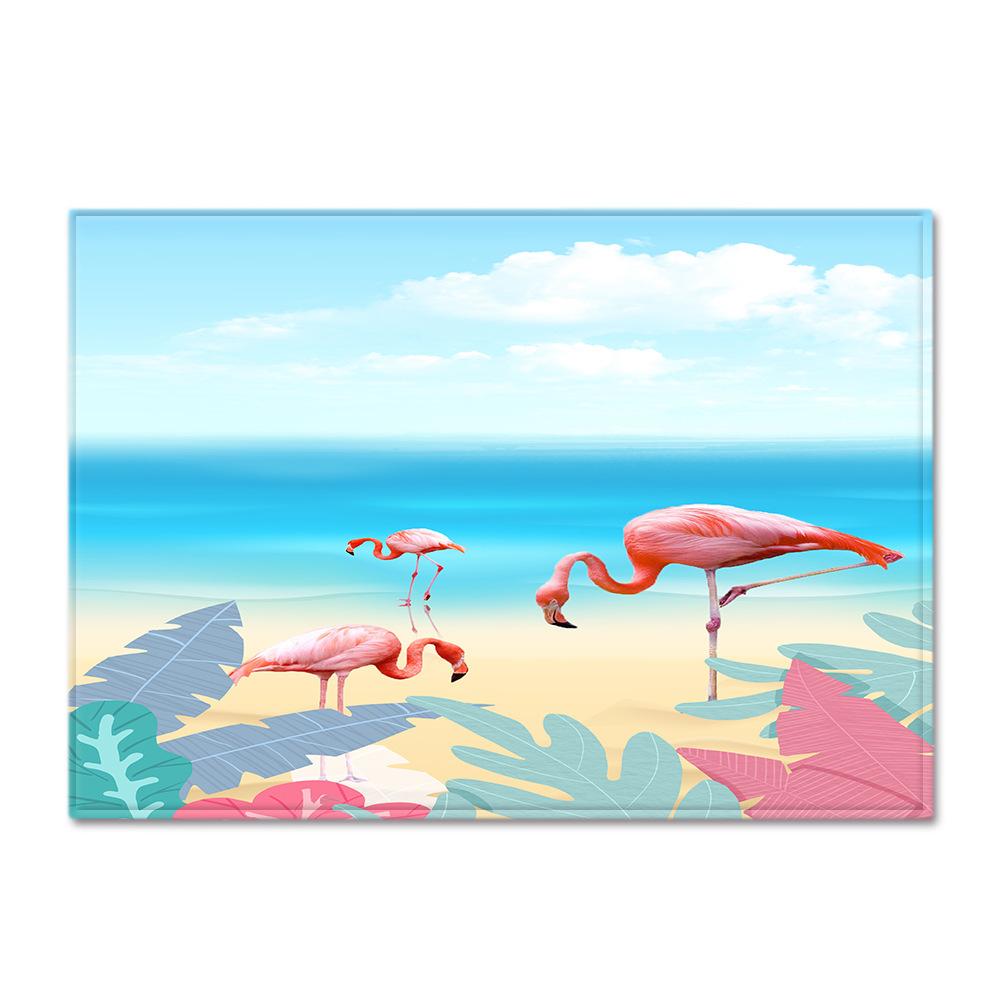 Fresh American Flamingo Printed Carpet Nordic Floor Mat
