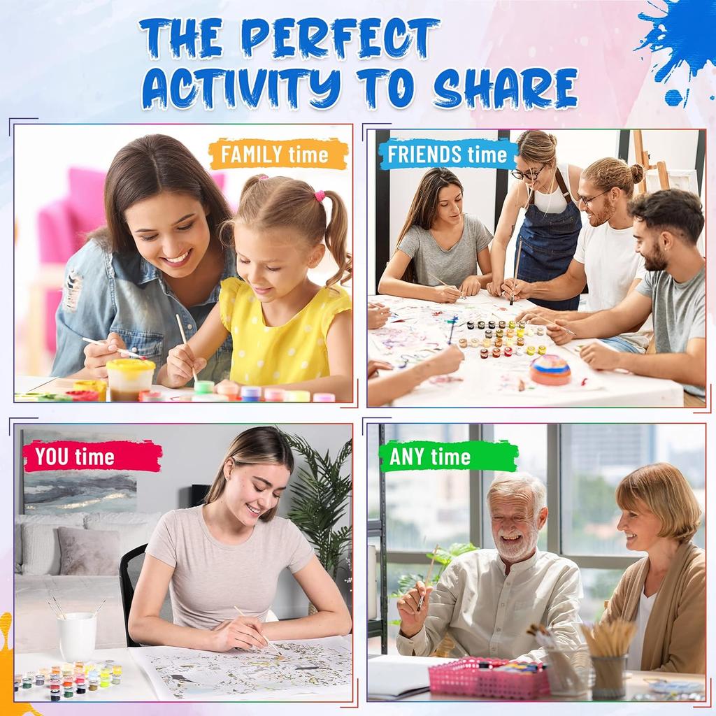 Paint By Number for Adults Scenery Oil Painting on Canvas Handmade Landscape Paint By Numbers Kits for Home Wall Decor 40X50CM