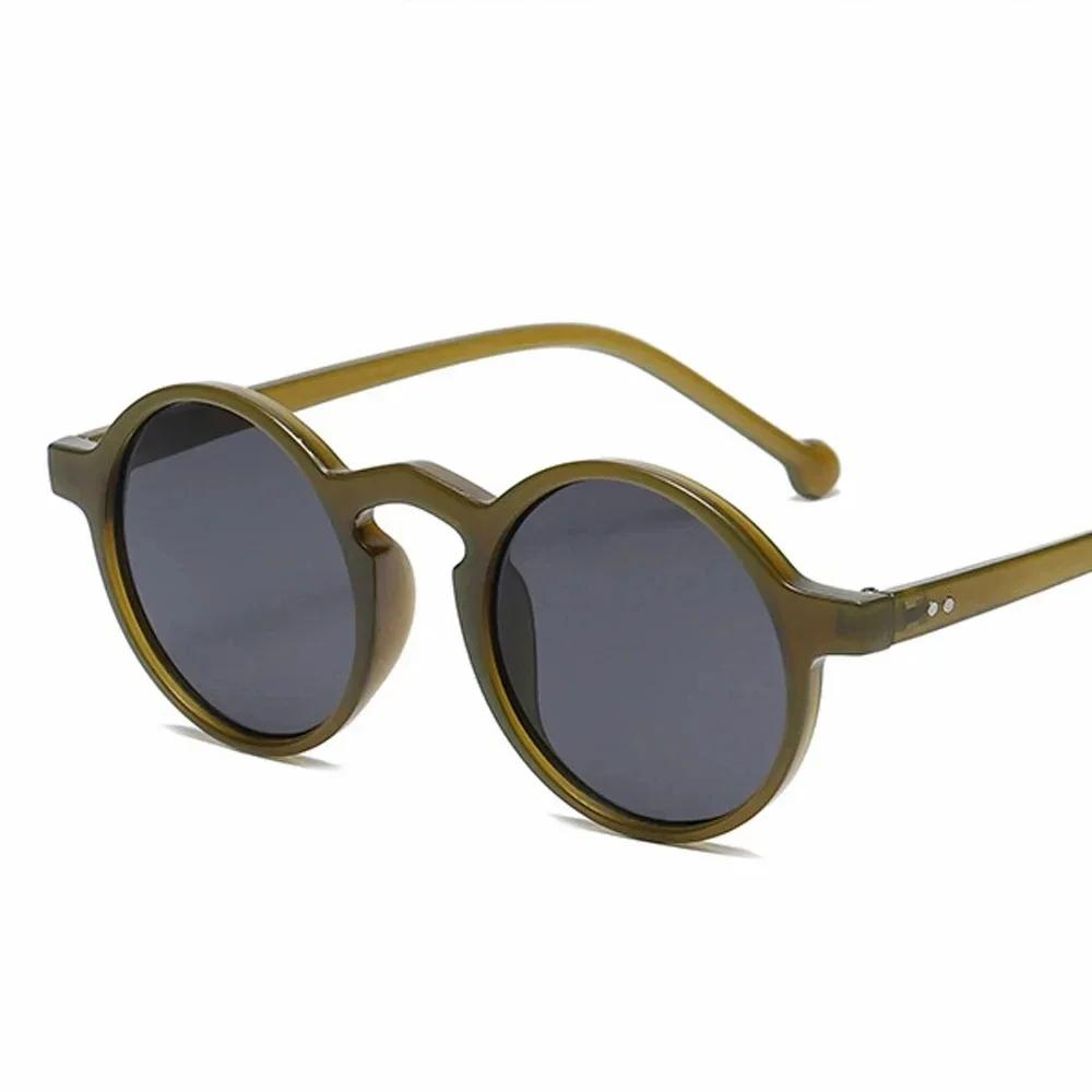 

Designer Style Small Round Sunglasses for Men and Women Classic Vintage Fashion Glasses Black Yellow Sun Eyeglasses UV400 As Picture