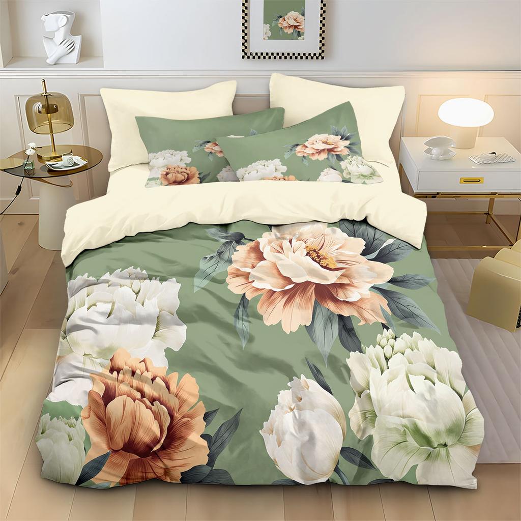 High-quality Printing Duvet Cover Set,Retro Print Bedding Set with Pillowcases 75*50cm for Adult Kids,Gifts for family members