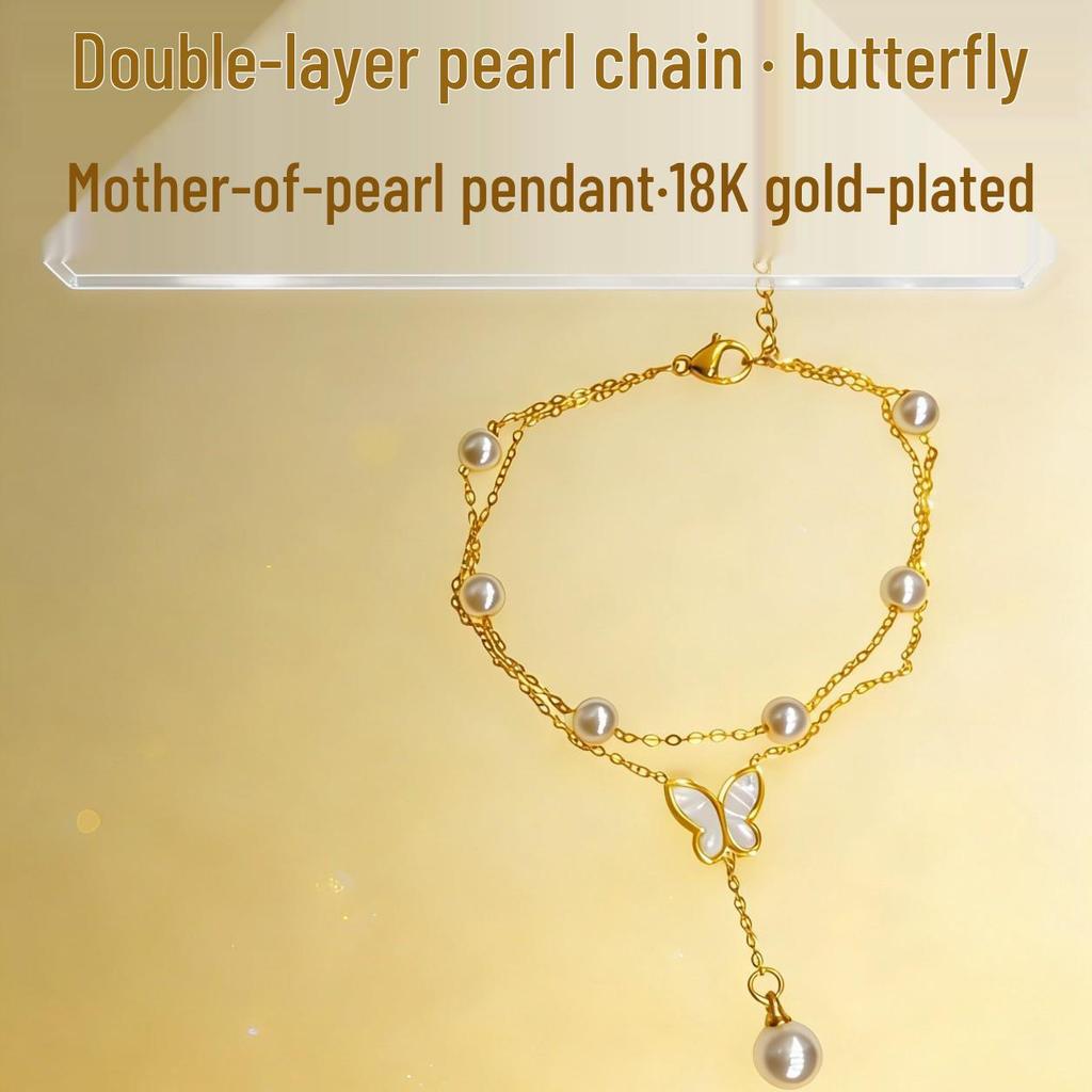 2025 Titanium Steel Summer Anklet: Women's Non-fading, Light Luxury Fashion Collection