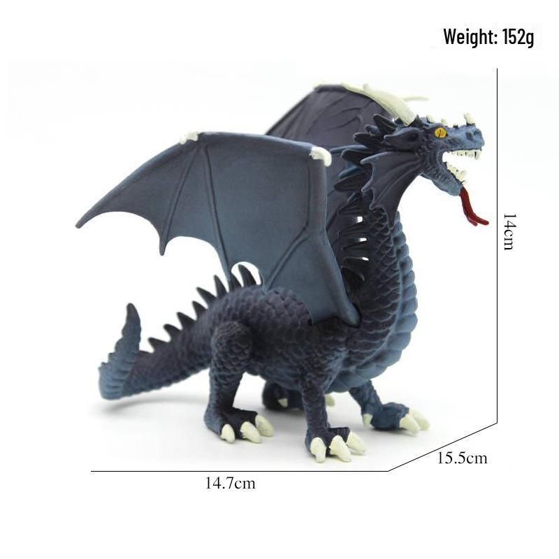 Kids' Jurassic Dinosaur Model Set: Plastic Flying Dragon & Wild Animal Figures