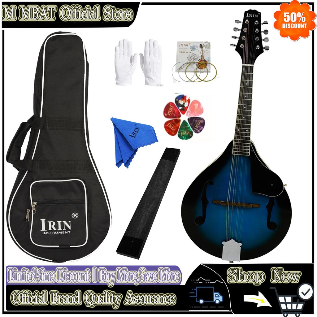 M MBAT 8 String Mandolin Kit Guitar A Style Rosewood Fingerboard Mandolin for Beginners Adults Musical Instrument with Parts