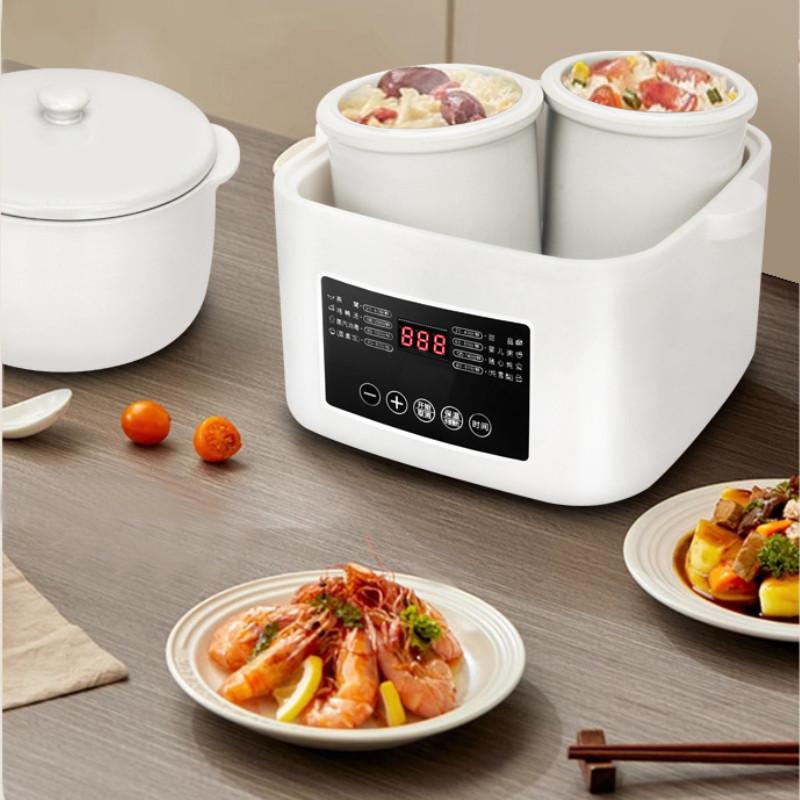 1-2 Person Household Ceramic Water Insulated Stew Pot Multifunctional Fully Automatic Soup Making Electric Stew Pot