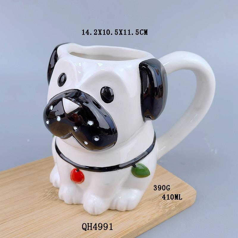Ceramic piranha ceramic cartoon cup three-dimensional animal mug hand-painted ceramic universal coffee cup high value