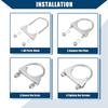 Hihaha Muffler Exhaust Clamp Bolt Clip/General Purpose Round U Type
