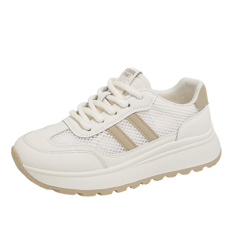 Summer hollow mesh breathable leather children's new casual sports women's shoes lightweight running shoes