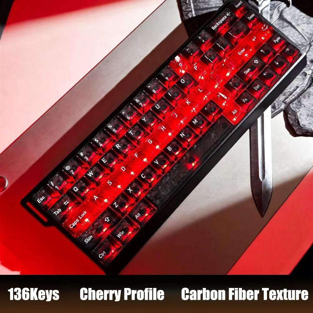 Průhledný průhledný set klávesnic Ice Cherry Profile PC Klávesy Mechanická klávesnice