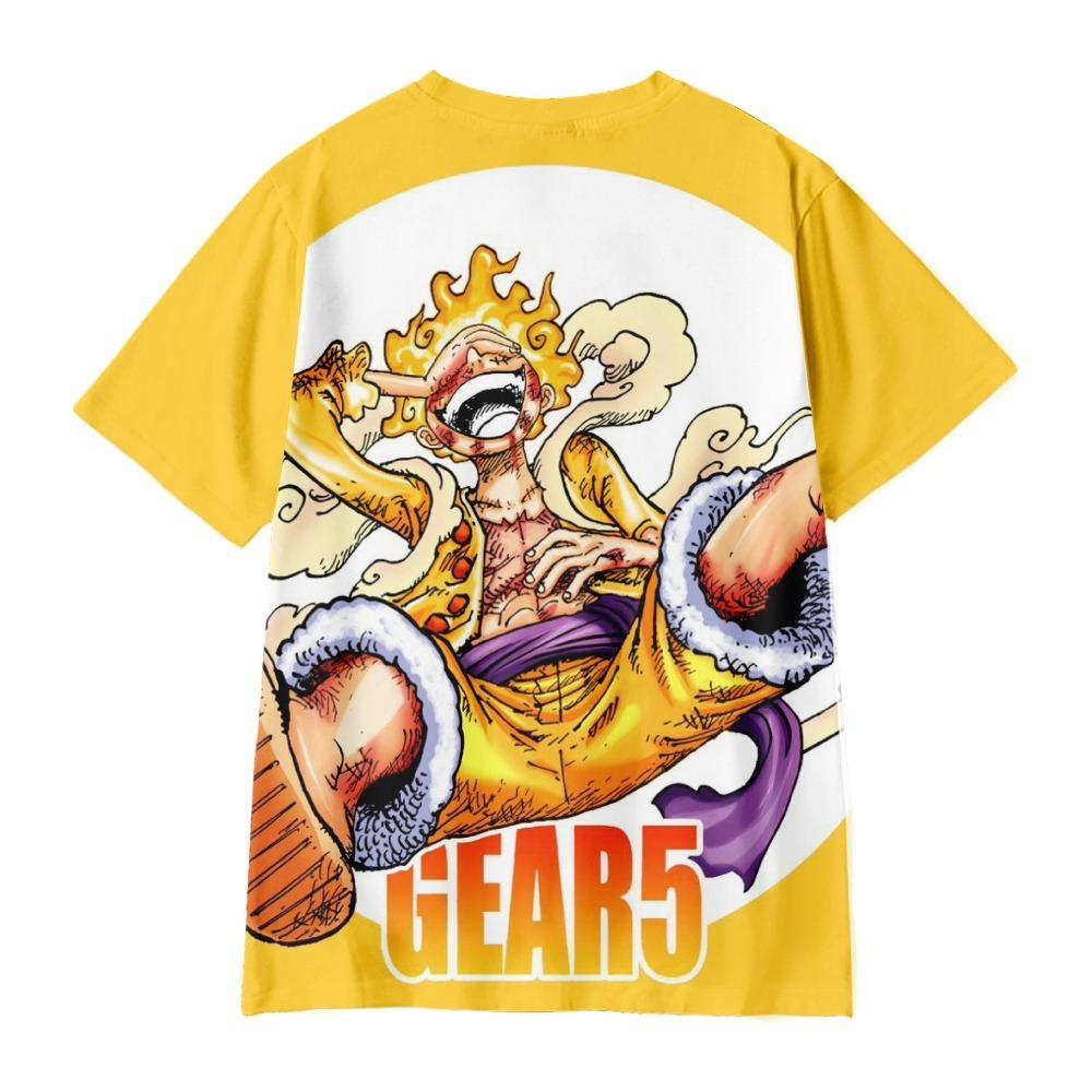 ONE PIECE Anime Printing Men Tshirt Casual Breathable Tshirts Funny Cartoon Loose Tees Shirts Street Oversized T-Shirts Man