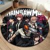 Chainsaw Man Round Area Rug Carpet Rug For Living Room Bedroom Sofa Playroom Decor Nonslip Floor Mat