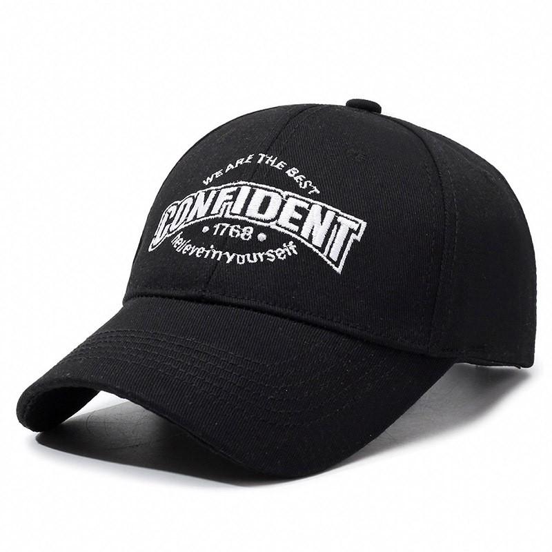 Unisex Cotton Baseball Cap With Embroidered Letters - Short Brim Sun Hat Outdoor Casual Wear