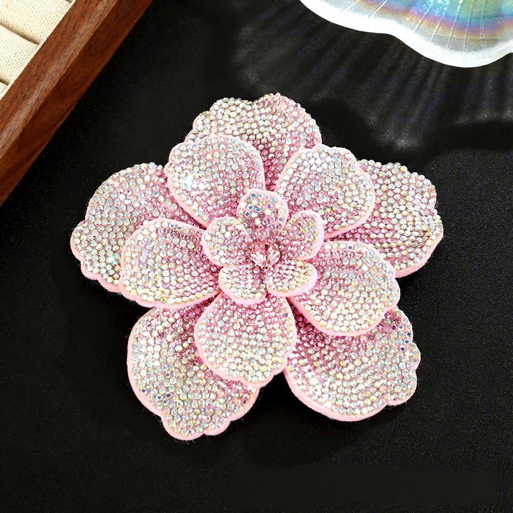 Handmade Rhinestone Flower DIY Brooch Accessories Fashion Four Seasons Shoes Garment Clothing Decoration Flower
