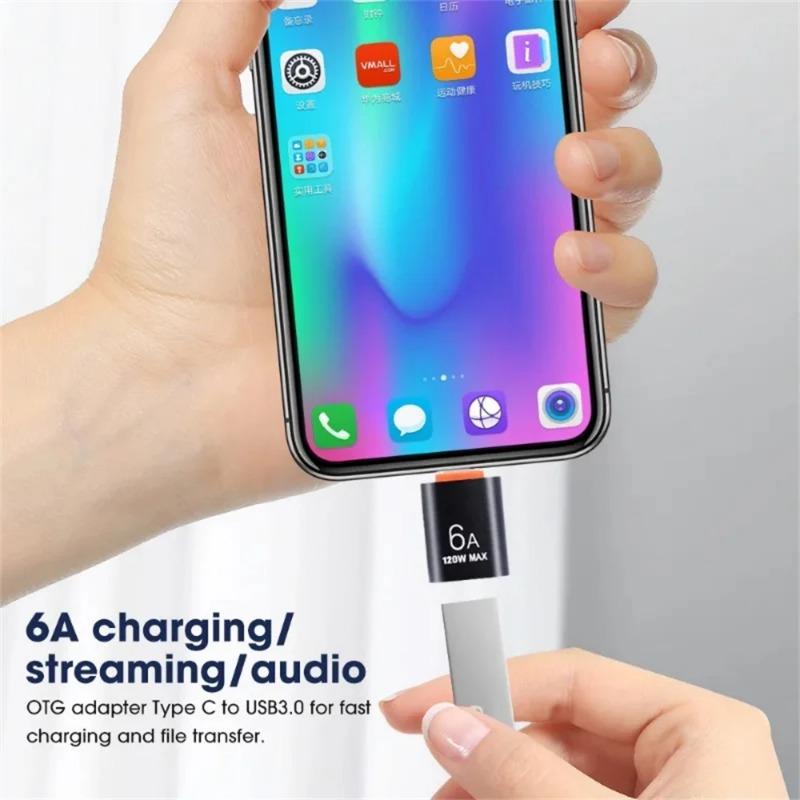 6A USB To Type-C and TypeC to USB OTG Converter USB 3.0 Adapter for Samsung Xiaomi PC MacBook Pro USB C Charging Connector 3