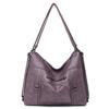 Women's Bag Soft Leather Women's Large Capacity Single Shoulder Crossbody Bag Retro Zipper Backpack