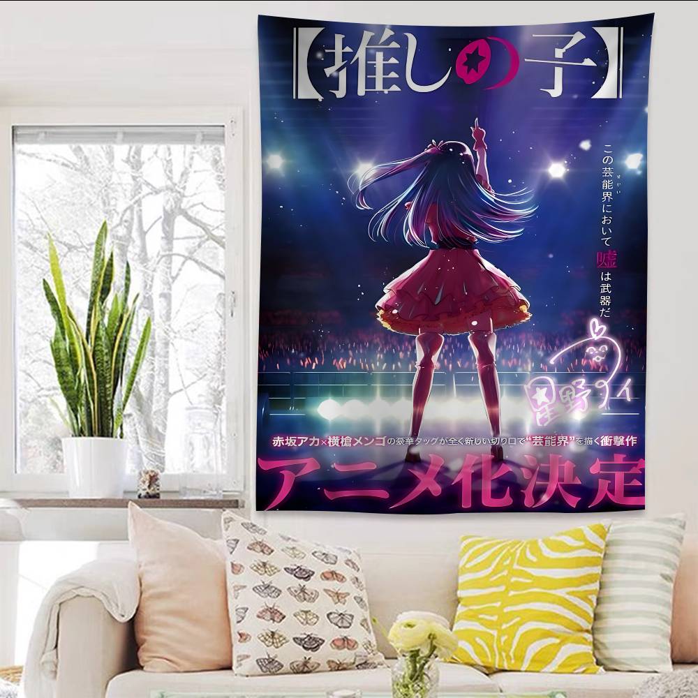 Fantasy Kawaii OOshi No Ko Colorful Tapestry Wall Hanging Cheap Hanging Bohemian Wall Tapestries Mandala Wall Hanging Sheets