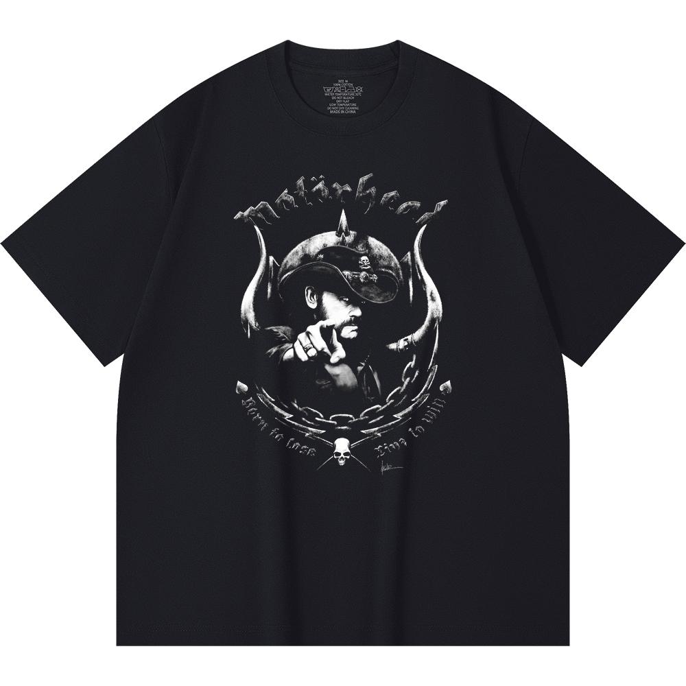 230 Gsm 100% Cotton Heavy Metal T-Shirt Rock Band Popular Music Print Unisex Heavy Cotton T Shirt