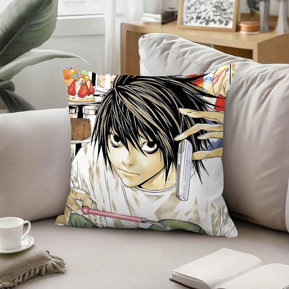 Coole H-Death Note Kissenbezug Kissenhülle Weich Niedlich Dekokissenbezug Für Auto Sofa Kissenbezug Polyester Mit Reißverschluss