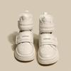 Fashion Fur White Boots Women Padded Cotton Shoes Winter Warm Pu Leather Snow Boots Footwear Thick Bottom Plush Short Ankle Boots