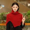 High Collar Shawl Winter Keep Warm Neck Protection Pullover Knitted Scarf For Women