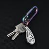 Conch Style Titanium Alloy Mini Knife with D2 Steel Blade, Stainless Steel Folding Design - Portable Keychain Box Opener