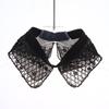 Elegant Detachable Lace Collar Embroidered Beaded False Collar Half Shirt Collar For Women Blouse Decoration Accessories