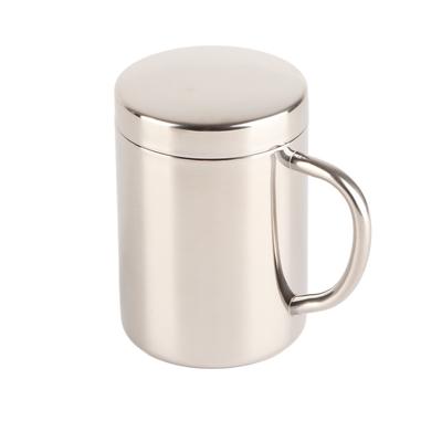 Stainless Steel Coffee Mug Minimalist Fashionable Large Capacity Coffee Cup with Lid for Home 400ml