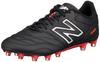 New Balance 442 TEAM HG MS42H Soccer Full Grain BK2 2E Cleats, Leather, Men's, (BLACK), 26.5 cm,