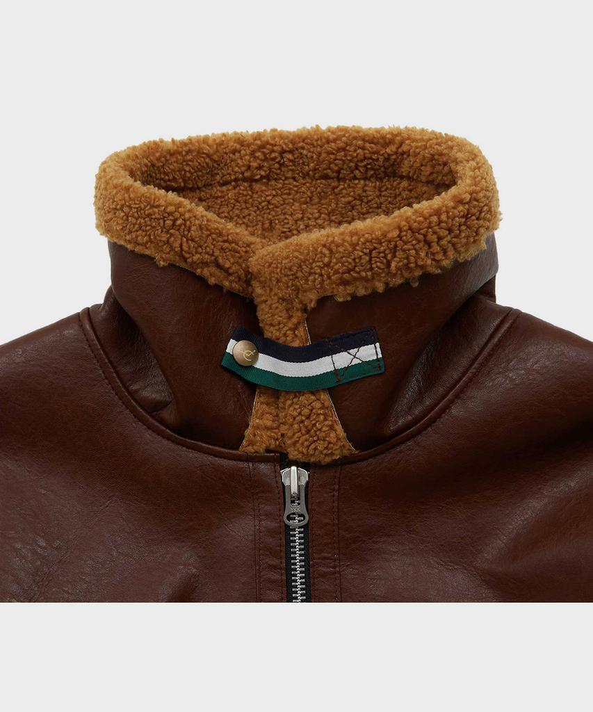 Ffeff Studio Leather Shearling Jacket (Brown)
