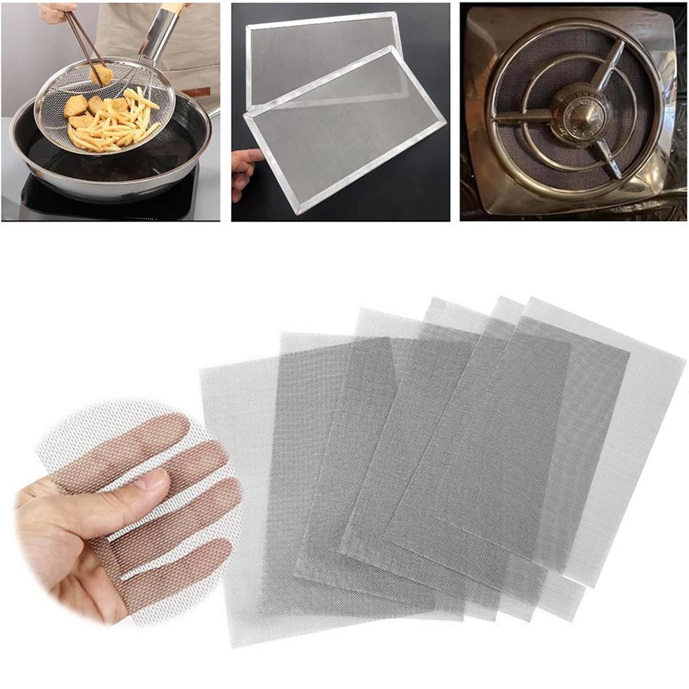 Stainless Steel Mesh Set of 6 304 Material 20 Mesh for Ventilation Grilles for Light Shaft Covers and Window Grilles
