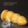 Big Gold Silicone Ribbed Anal Dildo Realistic Penis Sex Toy for Couples Fisting Big Dick BDSM