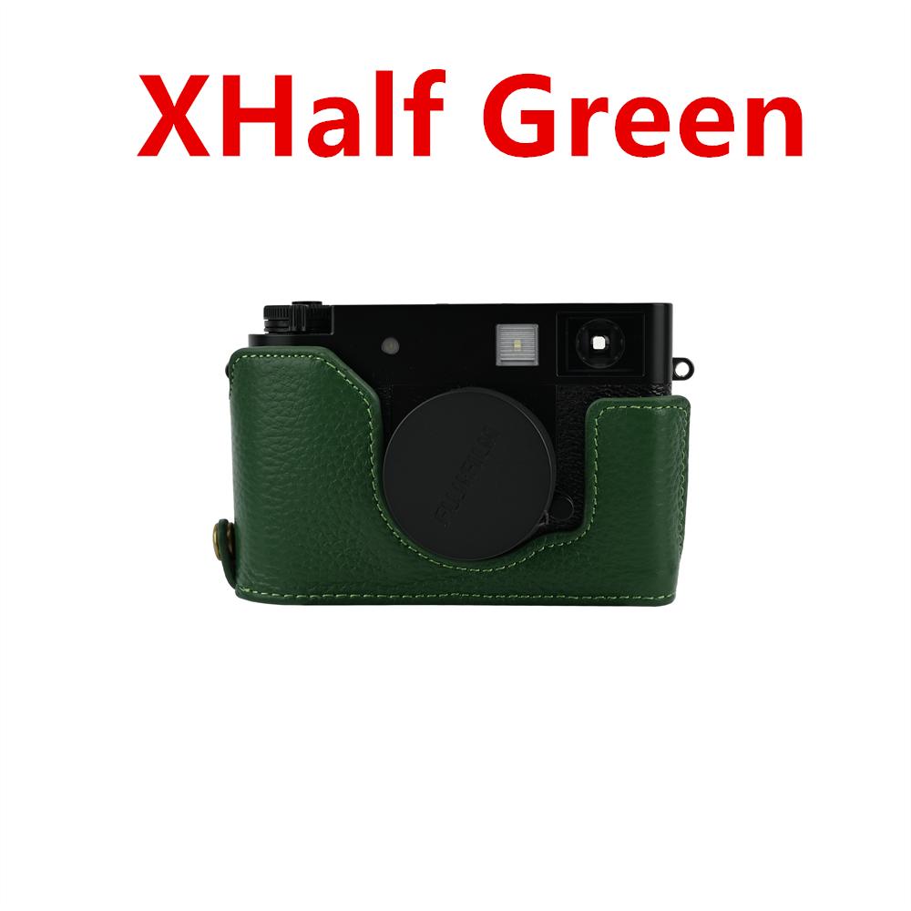 Halbkörperhülle aus echtem Leder für Fujifilm XE5 XT50 X100VI XHalf Fuji X-E5 X-T50 X-Half x100vi Untere Abdeckung mit Batterieöffnung